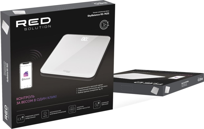 Напольные весы RED SOLUTION SkyBalance RS-762S, до 180кг, цвет: белый