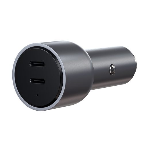Автомобильное зарядное устройство Satechi 40W Dual USB-C Car Charger. Цвет: Серый космос ST-U2C40CCM