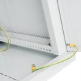 Настенный разборный шкаф 19" КДДС 9U, стеклянная дверь, 600x600, серый УТ000003575