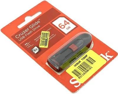 Накопитель SanDisk Cruzer Glide SDCZ60-064G-B35 USB2.0 Flash Drive 64Gb (RTL)