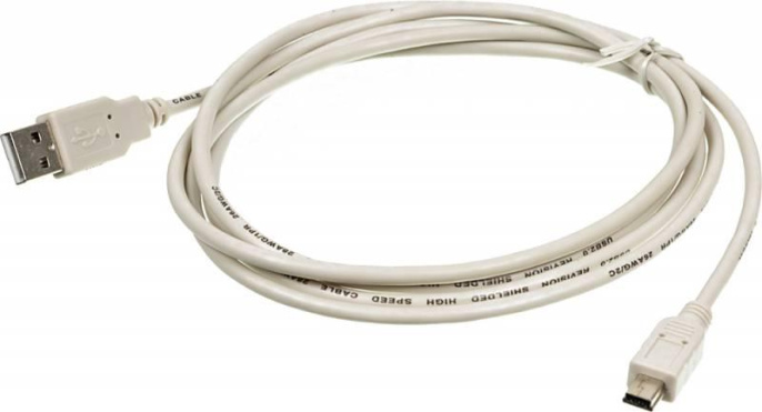 Кабель USB2.0 NingBo USB A(m) -  mini USB B (m),  1м,  серый [usb2.0-m5p]
