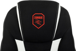 Кресло игровое Zombie 200 черный/белый ткань/эко.кожа крестов. пластик пластик черный