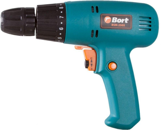 Дрель-шуруповерт Bort BSM-250X 280Вт патрон:быстрозажимной 91272584