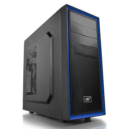 Корпус Deepcool TESSERACT BF (ATX, Black-Blue, CPU 169mm, VGA 310mm, 1 x USB3.0, 1 x USB2.0, Audio x 1, Mic x 1, «Ext. 5.25»x 2, Int. 3.5»x4, 2.5»x3, Rear fan 120mm, W/O PSU) (712220)» DP-CCATX-TSRBFBK