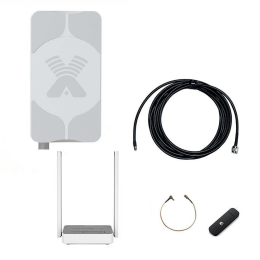 Комплект усиления связи Huawei E3372 3G/4G-WiFi Интернет на дачу Стандарт 17 дБ роутер Keenetic 4G 35-2029