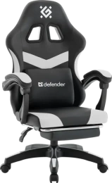 Игровое кресло Defender Runa PRO Черн/белый, PU, класс2 (64813)