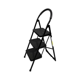 Стремянка с 3-мя широкими ступенями SevenBerg Prima Lux черная 4687202292530