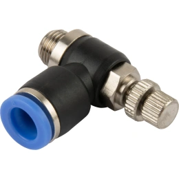 Фитинг цанговый с дросселем наружная резьба G1/4" HARRISON HRS-NSE4G02
