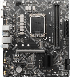 Материнская плата MSI PRO H610M-B Soc-1700 H610 PCI-Ex16 PCI-Ex1 M.2 1GbE LAN 2xARGB+RGB 2xDDR5 5600MHz HDMI+DP mATX RTL