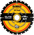 Диск пильный DeWalt DT10304-QZ (диаметр диска: 190мм, диаметр посадочного отверстия: 30мм, число оборотов: 7000об/мин, толщина диска: 1мм, ширина пропила под углом 90°: 1.65мм, материал обработки: дерево, ламинат, МДФ, фанера, материал изготовления: сталь