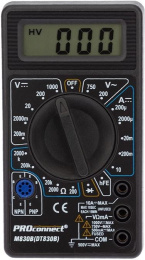 Мультиметр цифровой PROCONNECT M830B DT830B, ручной [13-3011]