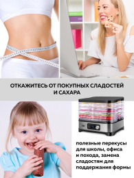 Сушка для фруктов и овощей GFGril GFD-001 6под. 500Вт серебристый