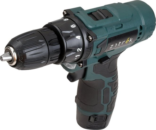 Дрель-шуруповерт аккумуляторная Zitrek Green 12V Plus, 12В, 2x1,5Ач 085-1014