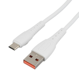 Кабель GoPower GP07M USB m -microUSB m 1.0м 2.4A силикон белый 1/200/800 00-00022797