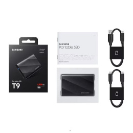 1ТБ Внешний диск SSD Samsung T9 MU-PG1T0B/WW, USB-C, запись - 1950МБ/с, чтение - 2000МБ/с, черный