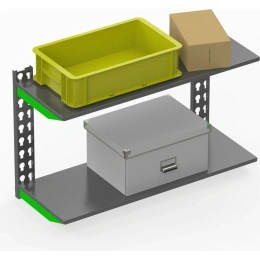 Модульный стеллаж ООО Металекс Metalex серии FLY, 500x600x300, 2 полки SMFII506030