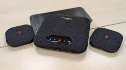 GEMBIRD VoiceXpert VXA-211-W - USB/Bluetooth-спикерфон с комплектом беспроводных микрофонов, DSP аудио, Hi-Fi динамик, аккумулятор