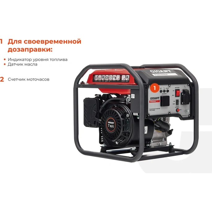 Инверторный генератор Gigant Professional (3 кВт; дисплей) GPIGL-3000O