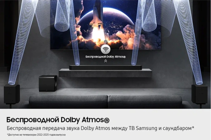 Саундбар Samsung HW-Q990F/RU 11.1.4 556Вт+300Вт черный