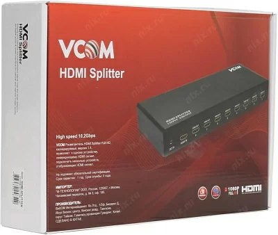 Переключатель-разветвитель HDMI 2 8 VCOM DD4528