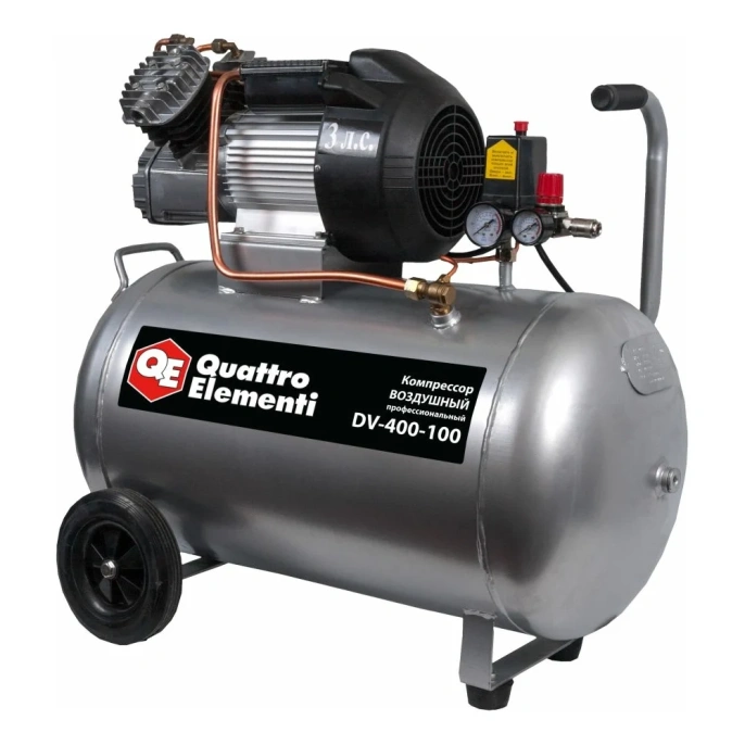 Масляный поршневой компрессор QUATTRO ELEMENTI DV-400-100 771-718