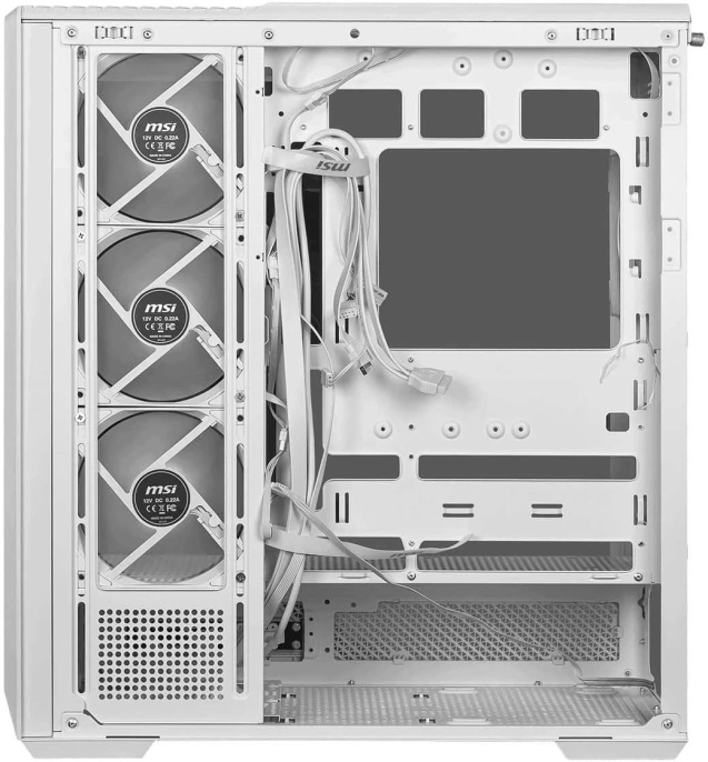 Корпус для ПК MSI MAG PANO 130R PZ White 2xUSB 3.2 Gen 1, 1xUSB 3.2 Gen2 Type-C, 3x120mm ARGB Reverse Blade Fan, 1x120mm ARGB Fan, 1 to 3 Fan PWM Splitter, Tempered Glass Window 306-7G32W21-HH9