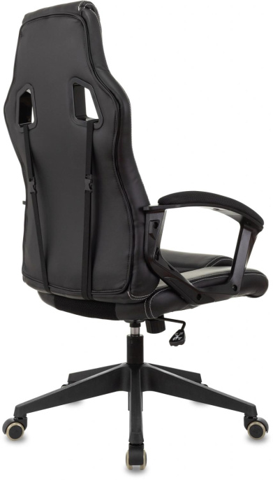 Кресло игровое ZOMBIE Arena, ткань/экокожа, до 120кг, черный (ZOMBIE ARENA BLACK)