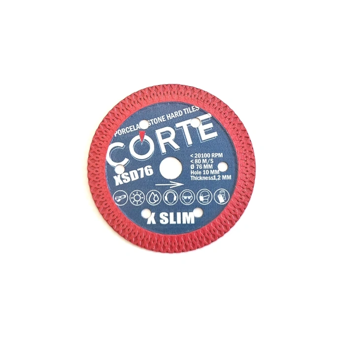 Диск алмазный для мини УШМ по керамограниту CORTE X SLIM 76х1.2х10 мм XSD76