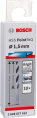 Сверло Bosch HSS PointTeQ 10шт (2.608.577.183) (обрабатываемый материал: металл, вид хвостовика: цилиндрический, форма наконечника: спиральная, диаметр рабочий: 1.5мм, диаметр хвостовика: 1.5мм, длина общая: 40мм, длина режущей части: 18мм)