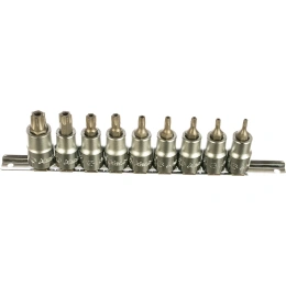 Набор торцевых головок-бит TORX с отверстием TH20-TH60; 1/2" 9 шт. Hans 46025-9C