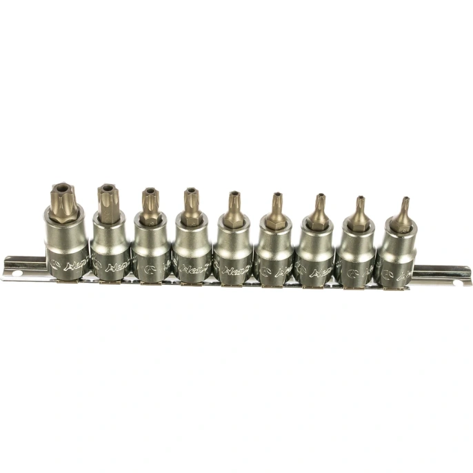 Набор торцевых головок-бит TORX с отверстием TH20-TH60; 1/2" 9 шт. Hans 46025-9C