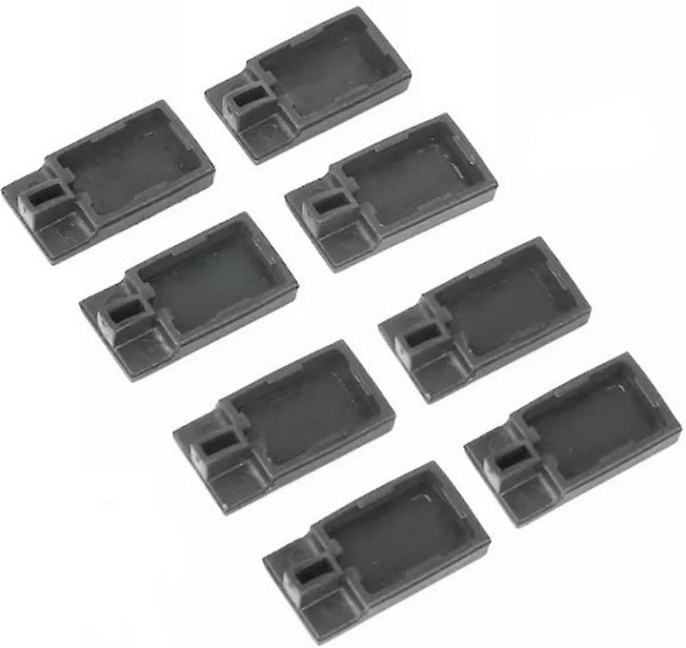 Набор накладок Pony Jorgensen 7460 8 шт, для струбцин Hobby, обеспечивают надежную защиту поверхности заготовок от повреждений в процессе работы, цвет: черный (Pony 7460)