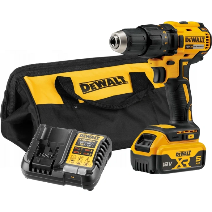 Аккумуляторная дрель-шуруповерт Dewalt DCD777P1, 18 В, 1750 об/мин, с АКБ 5 Ач и ЗУ, в сумке DCD777P1-QW