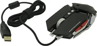Мышь GameMax GX9 (полноразмерная игровая мышь для ПК, проводная USB, сенсор оптический 4000 dpi, 8 кнопок, колесо с нажатием, цвет черный)