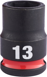 Головка ударная Milwaukee Shockwave 3/8" 13мм (4932480270) (размер посадки: 3/8", размер головки: 13 мм, материал: CrMo, тип крепления: квадрат с отверстием)