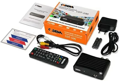 Ресивер DVB-T2 Cadena CDT-100 (TC) черный 046/91/00051343