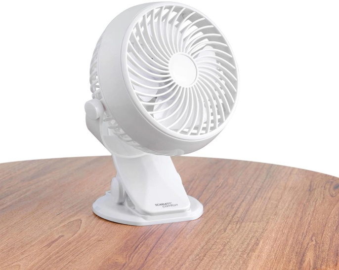 Вентилятор настольный Scarlett Comfort SC-DF111S98,  белый