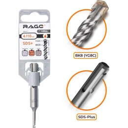 Бур (4х110 мм; SDS+) RAGE by VIRA 560411