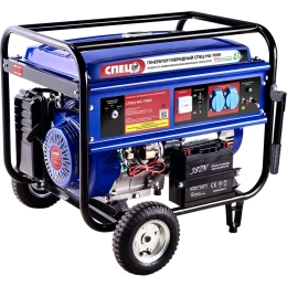 Гибридный генератор газ-бензин СПЕЦ-HG-7000 и комплект для подключения к сети+баллону