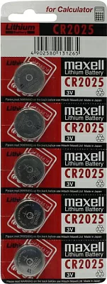 Элемент питания Maxell CR2025-5 (Li 3V) уп. 5 шт