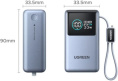 Внешний аккумулятор UGREEN PB727 75701B Fast Charging 10000mAh USB-C&USB-A 55W о встроенным кабелем USB-C Power Bank. Цвет: серый космос