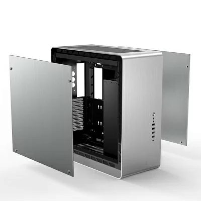 Корпус JONSBO UMX6-A Silver без БП, mini-ITX, micro-ATX, ATX, серебристый