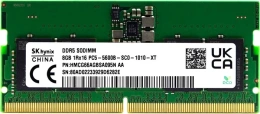 Оперативная память Hynix 8ГБ DDR5 5600 МГц HMCG66AGBSA095N 8 ГБ, 1 модуль DDR5 SO-DIMM, частота 5600 МГц, напряжение 1.1 В