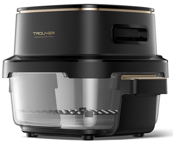 Аэрофритюрница Trouver Air Fryer Metalish AF20 Pro Black рабочая мощность: 1700 Вт, полностью стеклянная прозрачная внутренняя конструкция, две емкости корзины : 4л и 2.5л, бесщеточный двигатель для быстрой хрустящей корочки, 8 предустановленных рецепто