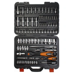 Набор торцевых головок и торцевых головок со вставкой CUSTOR 87 предметов 1/4 1/2 TK-02487C