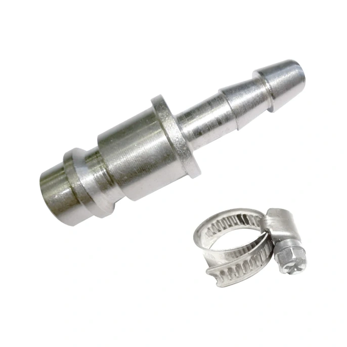 Штуцер быстроразъемный с фиксирующим хомутом под шланг (D=6 мм; 10 атм.) Andycar QR-Р06