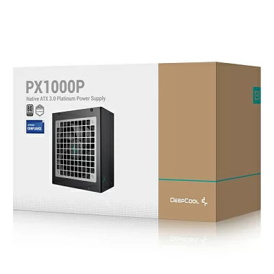 БП Deepcool 1000W PX1000P (R-PXA00P-FC0B-EU) (ATX 3.0, 1000W, Full Cable Management, PWM 120mm fan, Active PFC, 80+ PLATINUM, Gen5 PCIe) RET