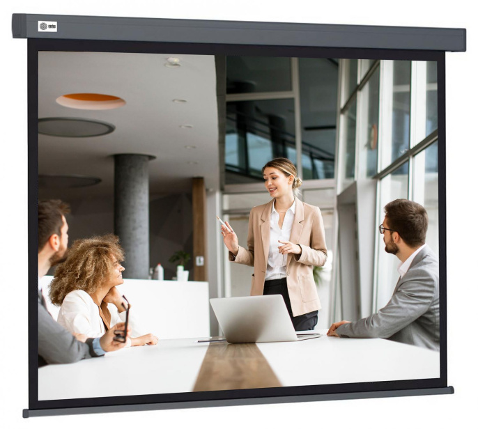 Экран Cactus 71" 127x127см Wallscreen CS-PSW-127X127-SG 1:1 настенно-потолочный рулонный серый