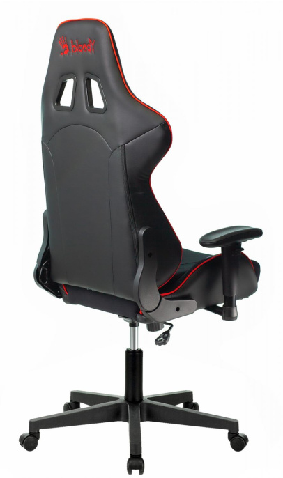 Кресло игровое A4Tech Bloody GC-400 черный/красный с подголов. крестов. пластик черный