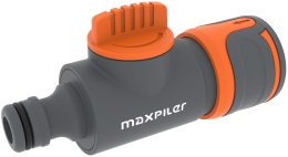Коннектор для шланга Maxpiler MHC-001 (с краном, быстросъемный, диаметр шланга: 1/2 дюйма, материал: ударопрочный пластик)